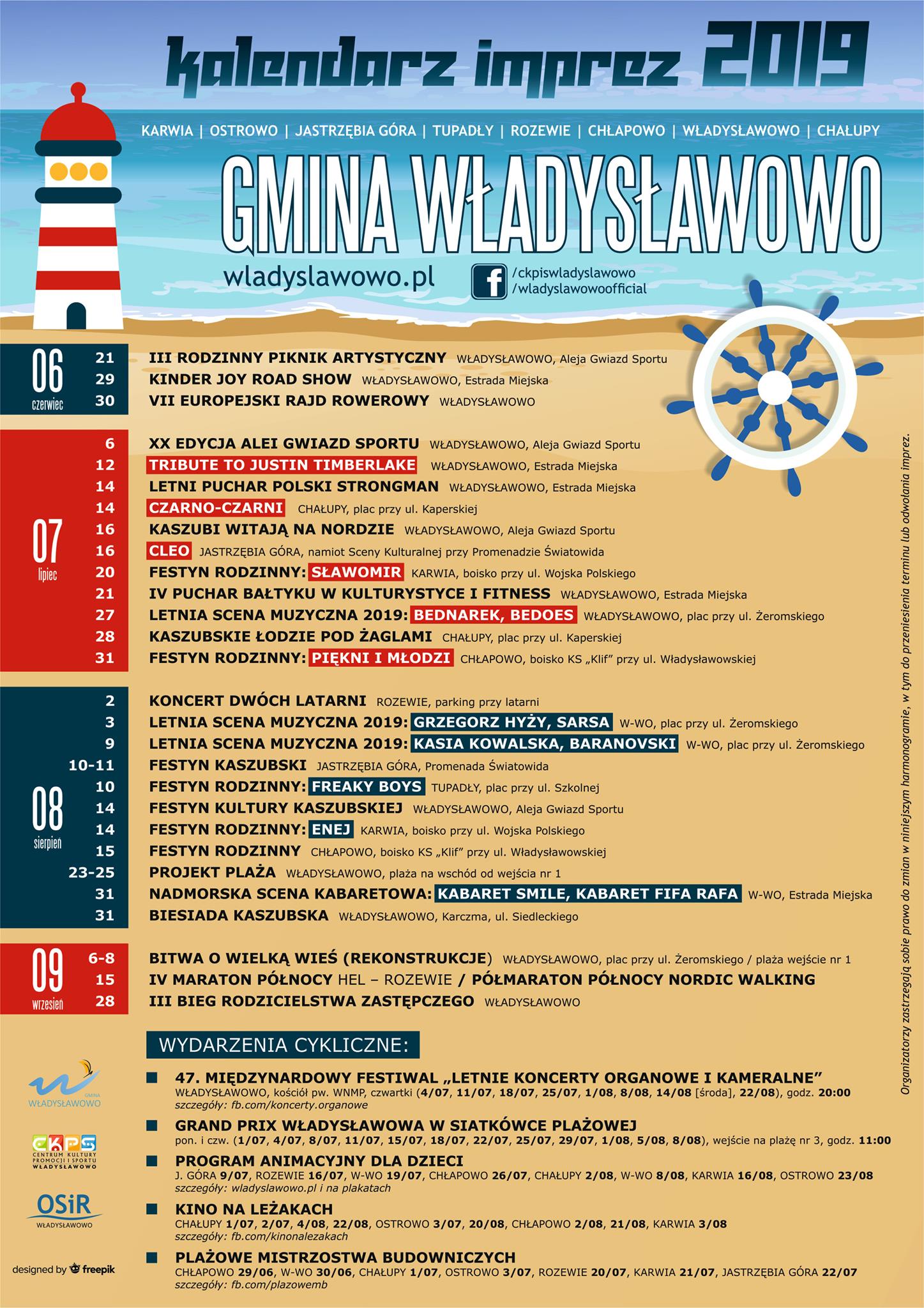 Lato 2019 we Władysławowie w kulturze i sporcie