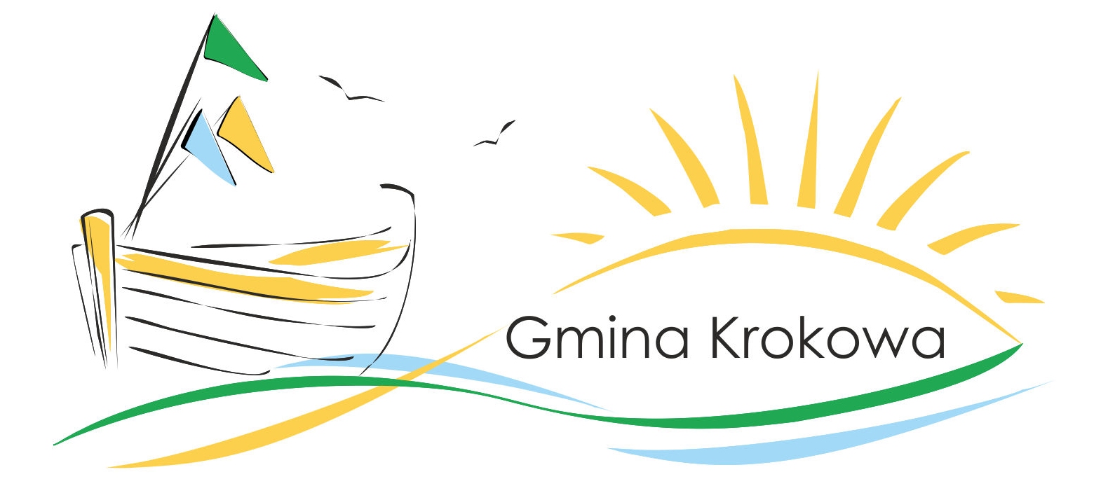 Nowe logo gminy Krokowa. Słońce i rybacka łódź. Podoba się?