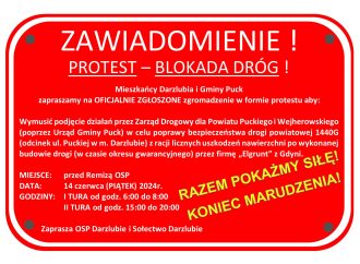 W Darzlubiu zablokują drogę powiatową 1440G. To protest wobec jakości „nowej” nawierzchni na ul. Puckiej